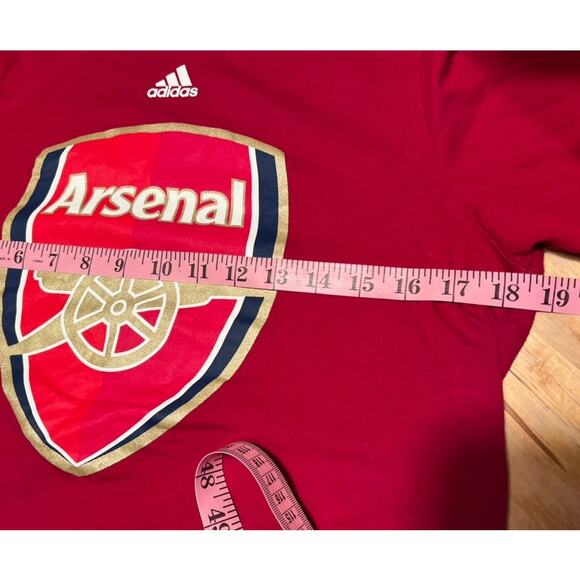Arsenal Adidas Amplifier Logo Tee Shirt Size M Red Soccer Football Club Pride - Picture 4 of 7